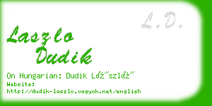 laszlo dudik business card